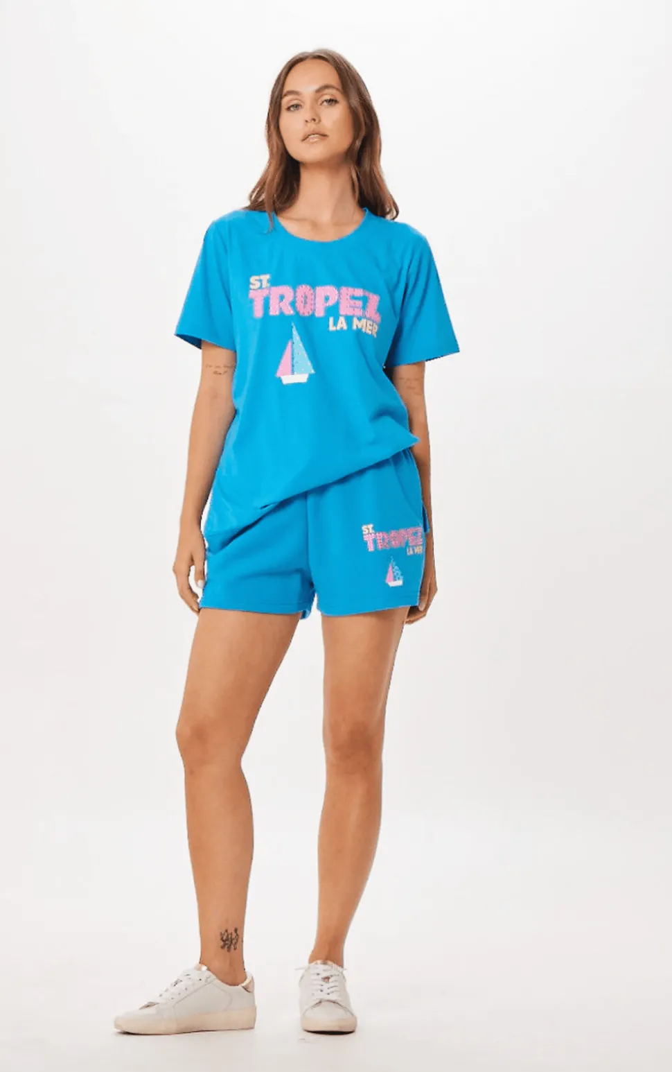 Bright Blue St. Tropez Jet Setter Surf Wash Shorts-Vintage Havana Best