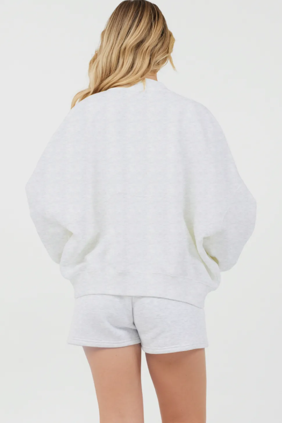 Grey Icicle Essential Fleece Zip Up Bomber-Vintage Havana Store